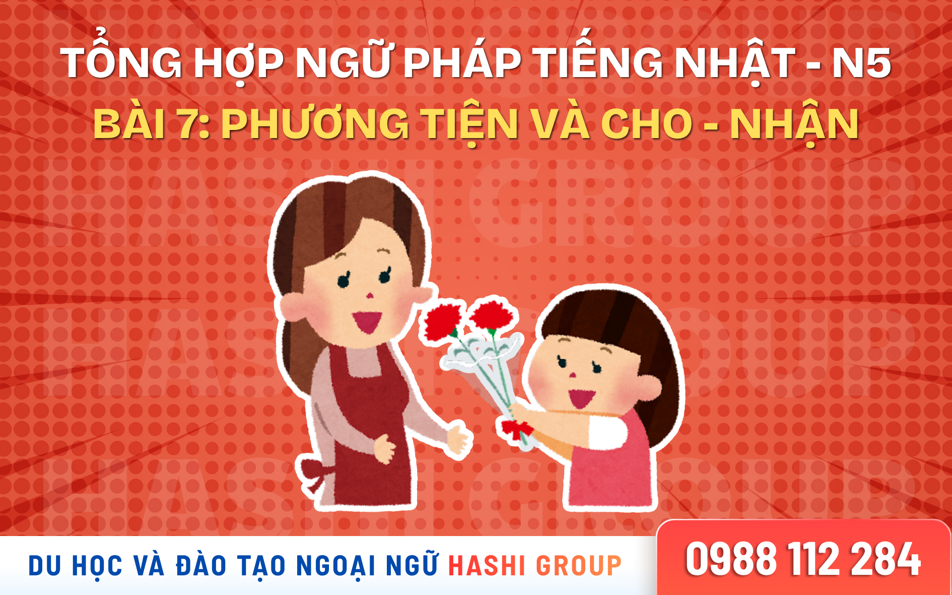 Ngữ pháp Minna no Nihongo Bài 7: Công cụ, phương tiện và cho - nhận